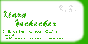 klara hochecker business card